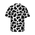 thumbnail image 3 of JUNZAN Cow Print Black White Pattern Hawaiian Shirt for Men,Summer Beach Casual Short Sleeve Button Down Shirts-3X-Large, 3 of 9