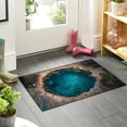 thumbnail image 2 of Bathroom Floor Mat 40 cm x 60 cm Visual Crystal Velvet Antiskid Water-absorbent Three-dimensional Nature Scene Design Floor Mat for Entryway or Bathroom, 2 of 6