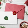 thumbnail image 4 of Merry Christmas Wax Seal Stamp Christmas Tree Sealing Stamp 30mm/1.18inch Removable Brass Head Sealing Stamp with Wooden Handle Invitations Greeting Cards Wrap, 4 of 9