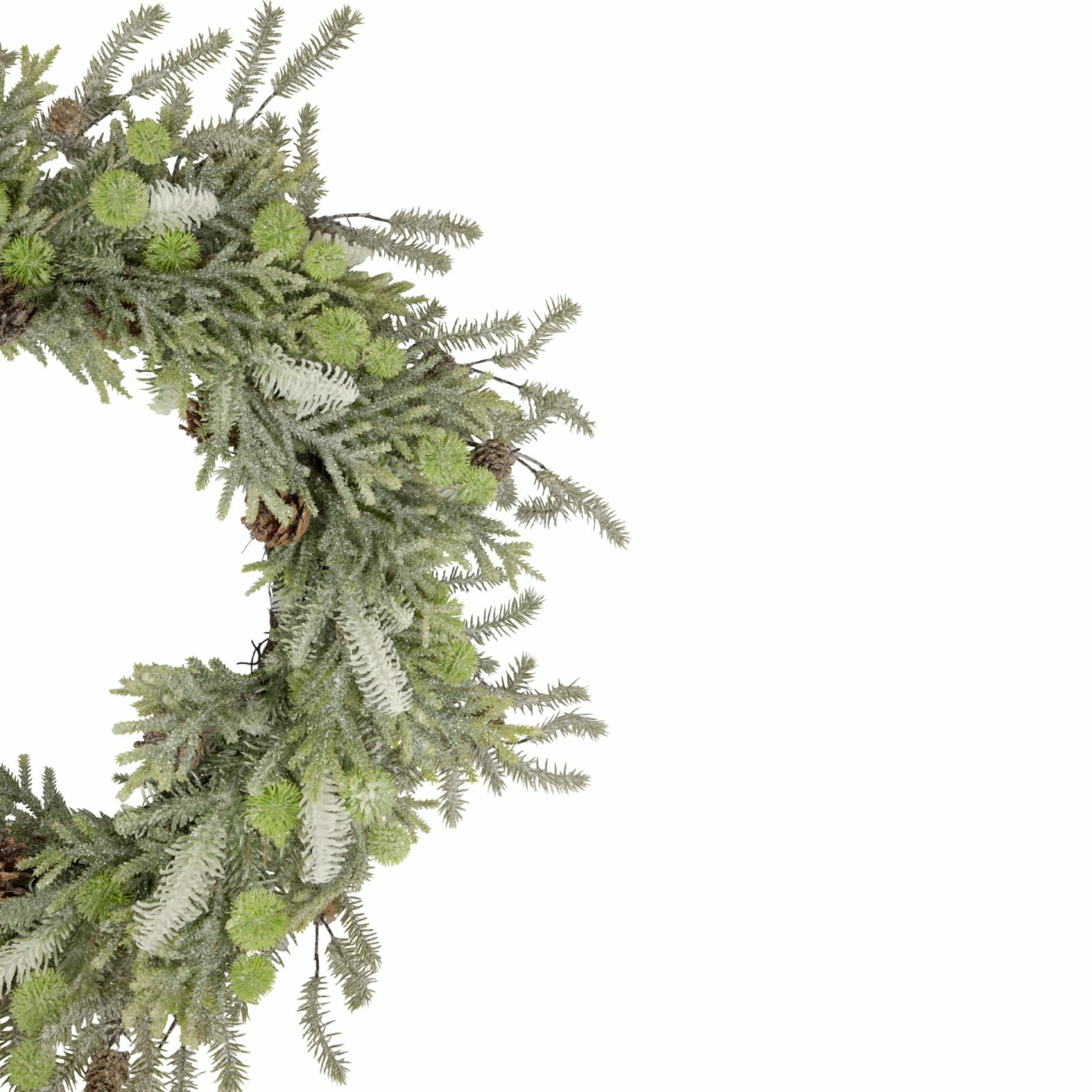 Northlight Frosted Pine and Pinecone Christmas Wreath 30-Inch Unlit