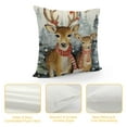 thumbnail image 4 of GOSMITH  Christmas Decoration Throw Pillow Cover Vintage Rustic Rabbit Sika Deer Holiday Winter Cushion Cases Covers Outdoor Xmas Christmas Zipper Pillowcases Home Decor, 4 of 5