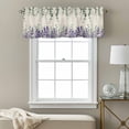 thumbnail image 3 of Eucalyptus Leaves Lavender Valance Curtain for Windows Watercolor Plants Vintage Rod Pocket Curtain Valances Short Window Treatments Panels for Kitchen Bathroom Laundry Room Basement 60 x 18 Inch, 3 of 9
