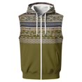 thumbnail image 2 of Iaqnaocc Sleeveless Hoodies for men Athletic Zip Up Tank Tops Wrinkle Resistant Workout Hoodie with Pocket Green M, 2 of 6