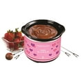 Nostalgia My Mini Chocolate Dipping Pot, Electric Skillet, Pink Polka