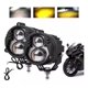 thumbnail image 1 of Faros Auxiliares De Lupa De Doble Color P/auto, Moto, 1 Par, 1 of 8