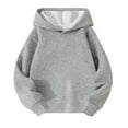 thumbnail image 4 of Blusa con capucha de manga larga para niñas y niños, primavera y otoño, sudadera con capucha de manga larga de color liso, top versátil de moda, abrigo con capucha para hombres y mujeres, sudadera con, 4 of 5