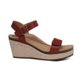 thumbnail image 3 of Aetrex Women's Sydney Quarter Ankle Strap Espadrille Wedge Sandals for Women, 3 of 5