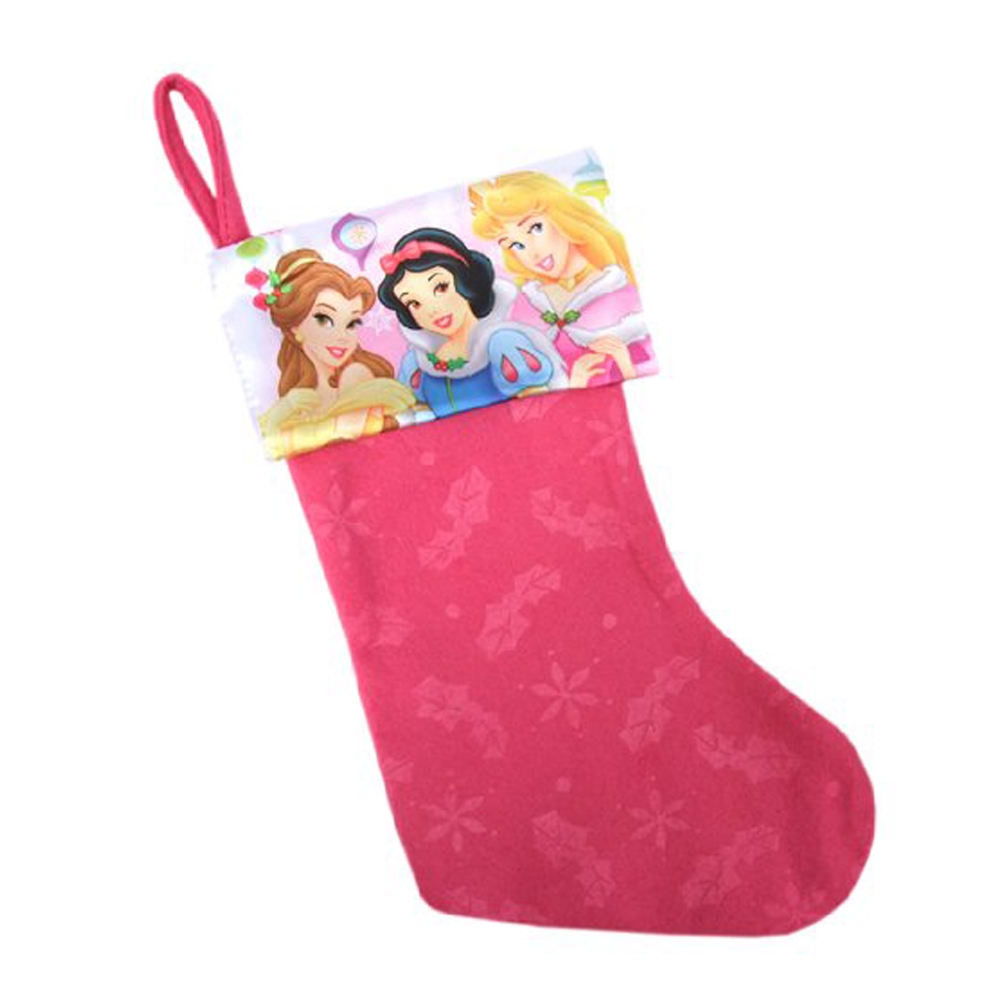 Disney Princess 18 Felt Christmas Stocking with Printed Satin Cuff