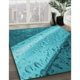thumbnail image 3 of Ahgly Company Machine Washable Indoor Rectangle Transitional Teal Green Area Rugs, 7' x 10', 3 of 7