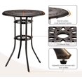 thumbnail image 5 of UBesGoo Outdoor Bar Table, Bar Height Patio Table with Umbrella Hole, Cast Aluminum Patio Dining Table,Tall Outdoor Table Bistro Table for Outdoor Garden Porch Backyard, 5 of 9