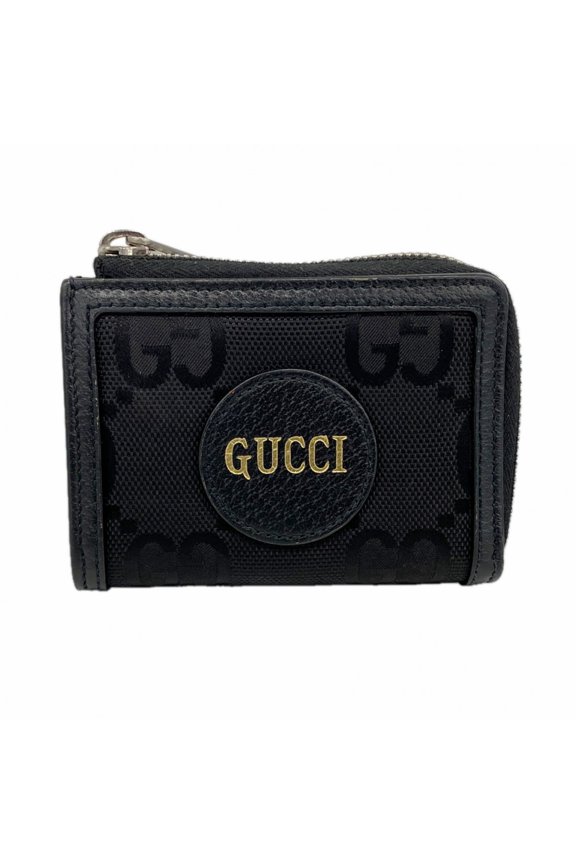 Pre-Owned Gucci Jumbo GG Wallet 657587 Canvas Black Women's