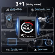 Jasion EB6 Electric Bike for Adults, 1200W Peak Motor Folding Ebike with 48V Removable Built-in Battery, Up to 25 MPH, 20 Fat Tire Foldable Electric Bicycle, UL 2849