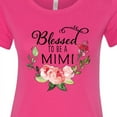 thumbnail image 4 of Inktastic Blessed to Be a Mimi with Pink Flowers Women's T-Shirt, 4 of 5