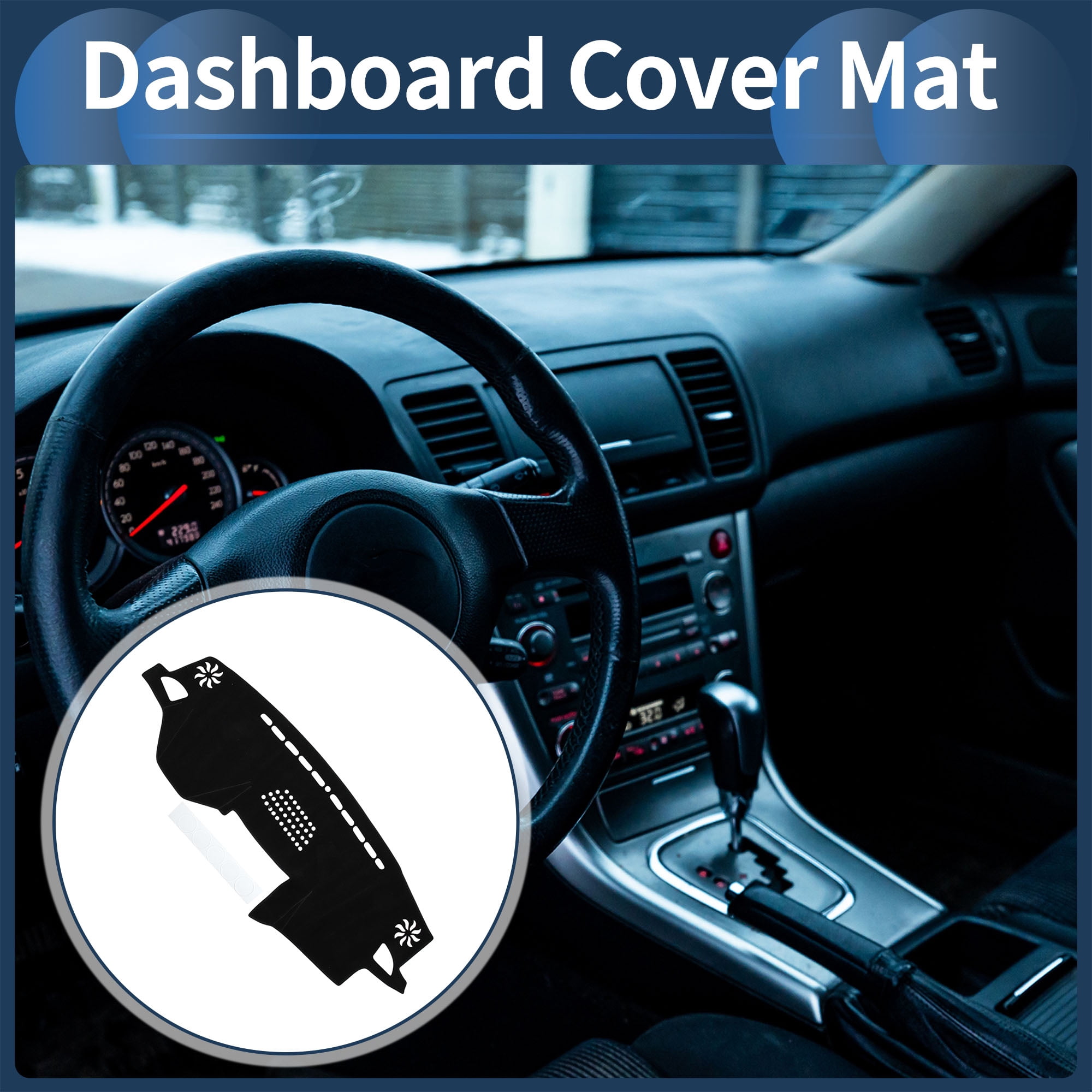 Dashboard Cover Dash Cover Mat Carpet for Subaru Outback 2015-2019 for Subaru Legacy 2015-2019 Polyester Black