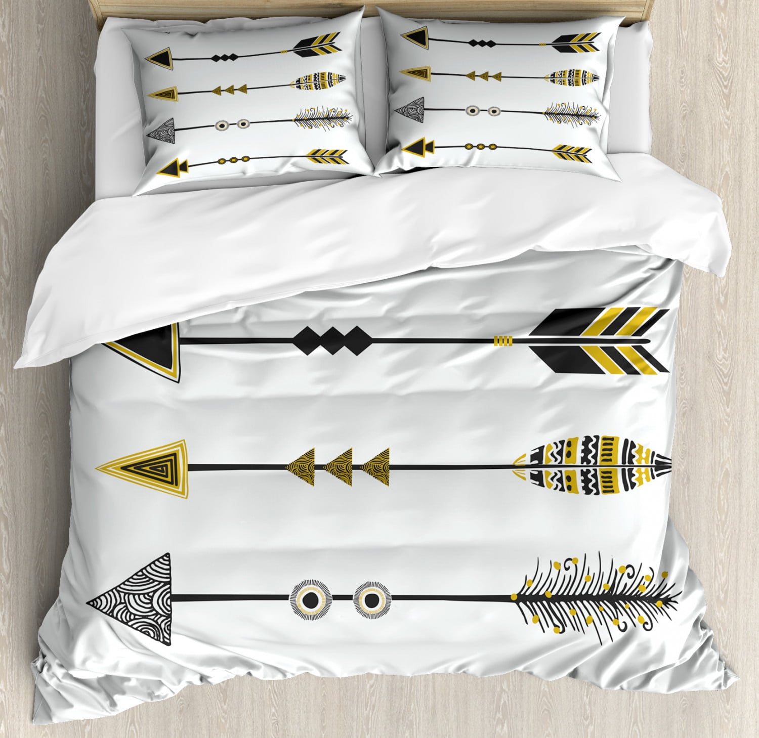 Arrow Duvet Cover Set Old Fashioned Arrow Figures Tribal Vintage