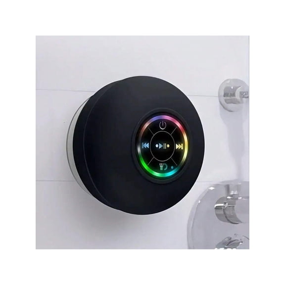 Mini Bluetooth Shower Speaker With LED Light Portable IPX4 Waterproof Hands Free Speakerphone Rechargeable Micro USB Wireless Stereo For Beach Shower Home