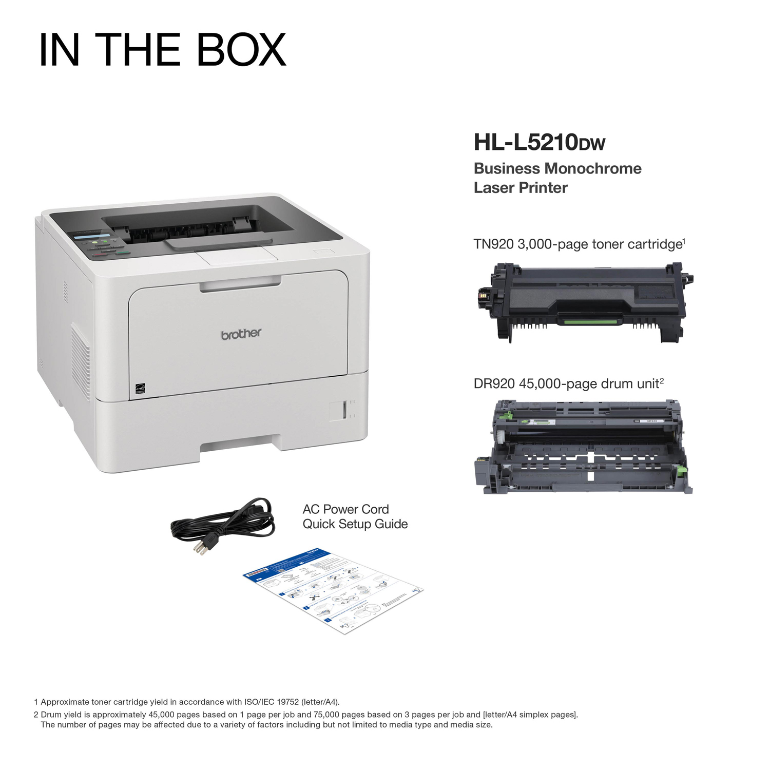 Brother HL-L5210DW Business Monochrome Laser Printer photo 4