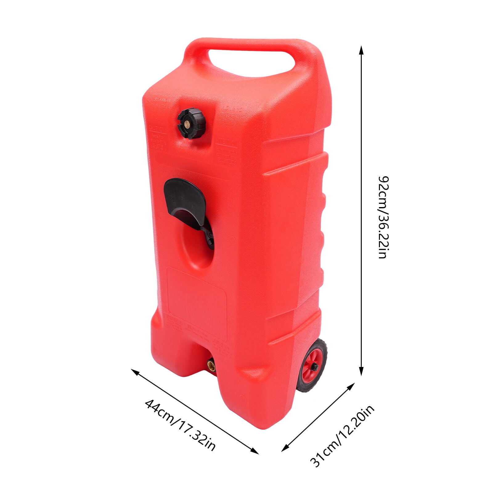 75L (19.8Gal) Marine Fuel Tank - Portable Red HDPE Gasoline Storage with 9.8ft Fuel Gun for Boats & Small Engines