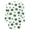 thumbnail image 5 of cfhntfmh Chemise de la Saint-Patrick pour Femmes Grande Taille Blouse Imprimée Manches 3/4 Col Rond Mode 2025, 5 of 5