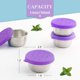 thumbnail image 2 of Recipientes para aderezos para ensaladas Qukaka, 50 ml, acero inoxidable, 6 unidades, 2 of 8