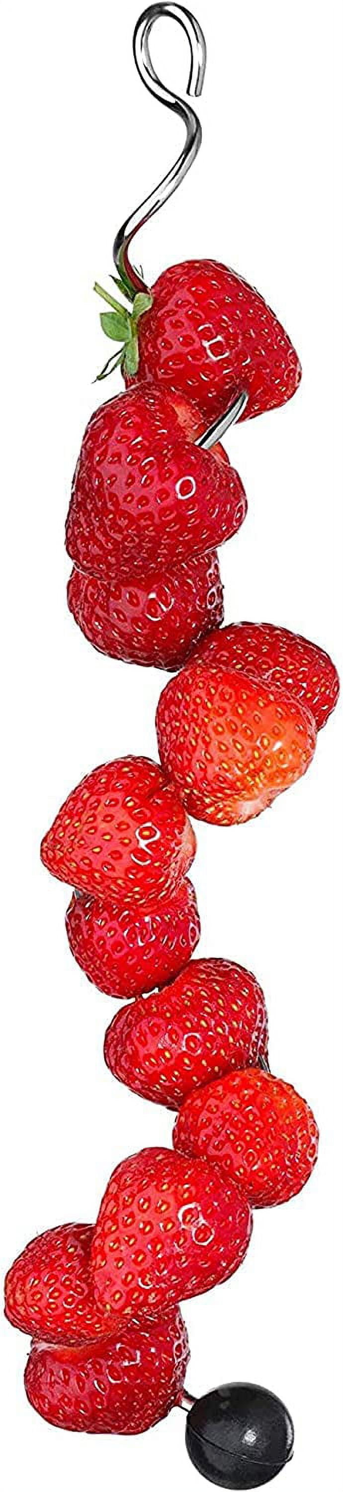 Glass Carafe with Lid and Stainless Steel Fruit Skewer, 34 oz 1 Liter Water Pitcher, Pitcher for Ice Tea and Homemade Juice, Heat Resistant Borosilicate Glass Carafe for Hot or Cold Water.