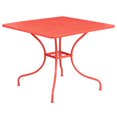 thumbnail image 1 of 35.5'' Square Coral Indoor-Outdoor Steel Patio Table, 1 of 3