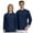 Blue, variant on GrmtClth Chef Coat Men Double-Breasted Hombre Cook Jacket Long Sleeve Lightweight Work Uniform Red XL