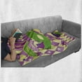thumbnail image 6 of Mardi Gras Soft Flannel Fleece Throw Blanket, Checkered Pattern with Stars Graphic Harlequin Festival Composition, Cozy Plush for Indoor and Outdoor Use, 70" x 90", Pink Yellow Green, by Ambesonne, 6 of 6