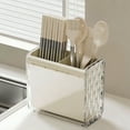 thumbnail image 1 of Dpityserensio Punch Free Knife and fork Storage Rack Wall Mounted Detachable Cutlery Storage Box, 1 of 7