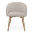 thumbnail image 3 of Bouclair Oatmeal Fabric and Wood Dining Chair, 3 of 7