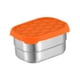 thumbnail image 1 of Recipiente para alimentos de acero inoxidable, recipiente para preparar comidas con tapa de silicona. Rectangular grande, 1 of 9