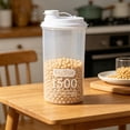 thumbnail image 6 of BingTong Airtight Dry Food Storage Containers With Flip Pour Spout Lid, Clear Plastic Grain Dispenser Canisters With Volume Mark, Stackable Pantry Organizer For Beans, Cereal & Nuts D, 6 of 6