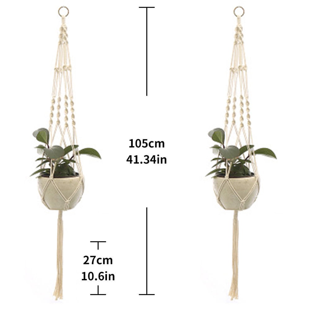 Details about   Large Pot Holder Macrame Plant Hanger Hemp Rope Braided Hanging Planter Basket 