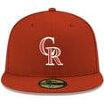 thumbnail image 2 of Men's New Era Red Colorado Rockies White Logo 59FIFTY Fitted Hat, 2 of 6