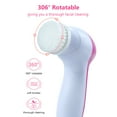 thumbnail image 7 of Gecheer 5 In 1 Electric Face Brush Facial Cleansing Brush Face Washing Device Handheld Facial Cleaner Battery Powered Makeup Removal Tool, 7 of 7