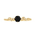 thumbnail image 5 of Rosec Jewels Nature Inspired Leaf Ring - Black Onyx Promise Ring with Diamond - AAA Grade, 10K Yellow Gold, US 11.00, 5 of 9