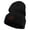 Black, variant on Cartoon Force Embroidered 12 Inch Long Knitted Beanie - Black OSFM