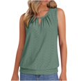 thumbnail image 2 of Women's Fashion Round Neck Sleeveless Tank Top, Solid Color Casual Top for Summer and Layering,Army Green,M, 2 of 8