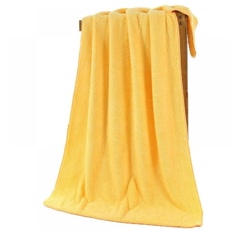 

27.5 x 55inch Ultra Soft Coral Fleece Solid Color Bath Towel Excellent Water Absorbent