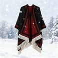 thumbnail image 2 of Cavosen Women's Wraps Tassel Elegant Shawls Solid Soft Thicken Warm Open Front Scarves Oversized Winter Everyday Wear, 2 of 5