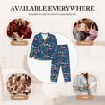 thumbnail image 7 of Honeii Sea Fish print Women's Pajama Sets Long Sleeve Button Down Sleepwear Nightwear Soft Pjs Lounge Sets-XX-Large, 7 of 7