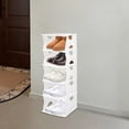 thumbnail image 4 of 5-tier Modern Rectangular Floor Standing Free Standing Shoe Rack 10.51*9.69*30.12 for Entrances, Porches, 4 of 20