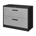 thumbnail image 4 of MIIIKO 2 Drawer Lateral File Cabinet with Lock, 35.4" Wide Metal Filing Cabinet, Office Legal Letter File Storage, 4 of 4