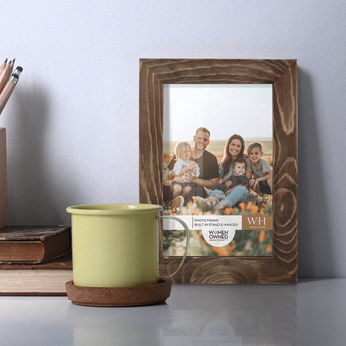 Woodgrain 4 in. x 6 in. Walnut Picture Frame