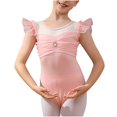thumbnail image 1 of Timegard Girls Clothes Baby Toddler Ruffle Cap Sleeve Mesh Rompers Dance Costume Cute Comfy Fitting, 1 of 4
