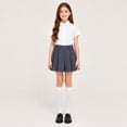 thumbnail image 1 of Girls Pleated Uniform Skirts with Shorts Elastic Waist Kids Cute Mini Tennis Skirt Back to School Clothes,170, 1 of 8