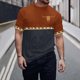 thumbnail image 2 of Camisas de Manga Larga para Hombres Imprimir Casual Cuello Redondo Blusa de Manga Corta, Camisas de Lino para Hombres, 2 of 9