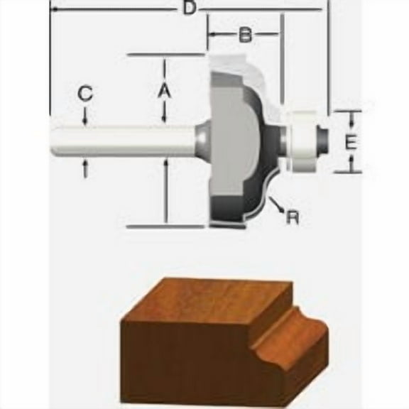 Vermont American Ogee Carbide Tip 1/4 In. Ogee Bit 23148
