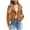 #0195-Brown, variant on Pounoo Gift Cropped Faux Suede Jackets for Women Zip Up Faux Leather Slimming Fit Jackets Fall Fashion Must Haves