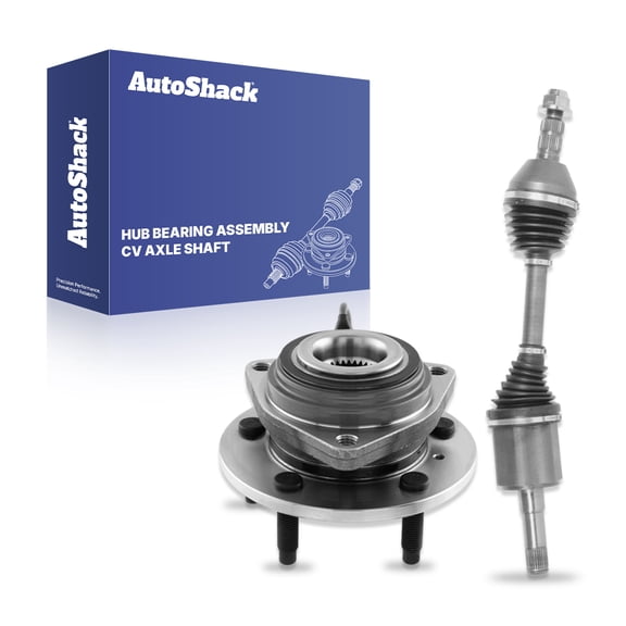 AutoShack Front Left CV Axle Shaft Wheel Hub Bearing Assembly | Replacement for 2010 Buick Allure | 2-PC